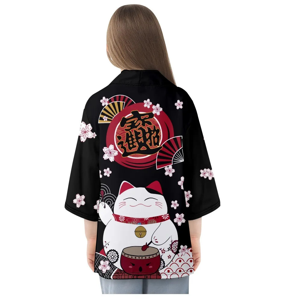 Lucky Cat Yukata Top