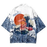 Wave Fish Yukata Top