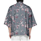 Grey Flower Yukata Top