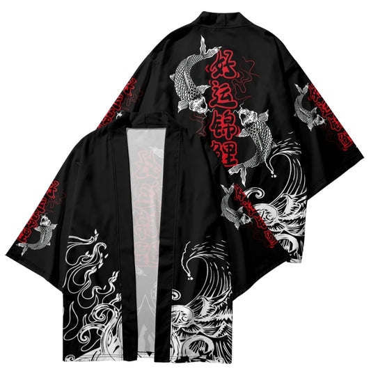 Good Luck Koi Yukata Top