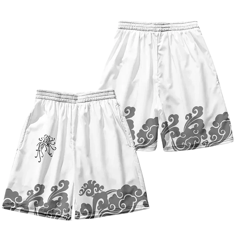 White Spider Yukata Shorts