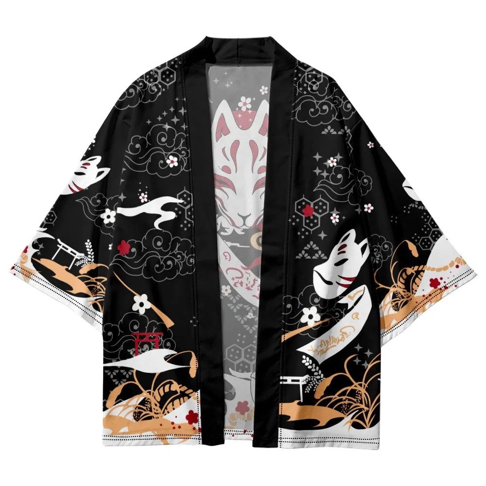 Kitsune Mask Yukata Top