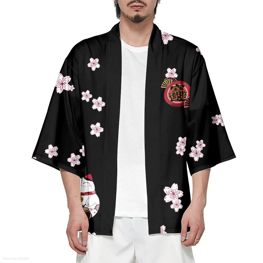 Lucky Cat Yukata Top