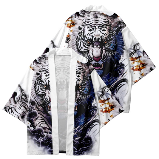 White Tiger Yukata Top