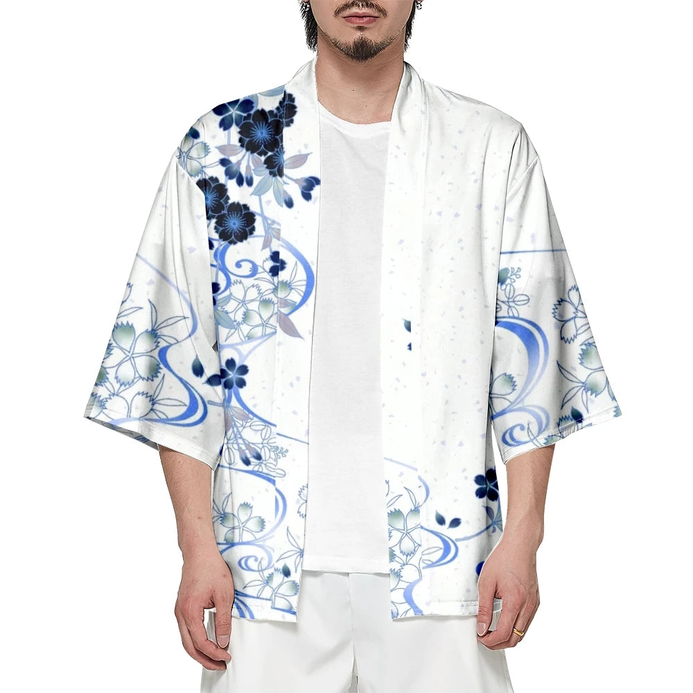 White Kitsune Mask Yukata Top