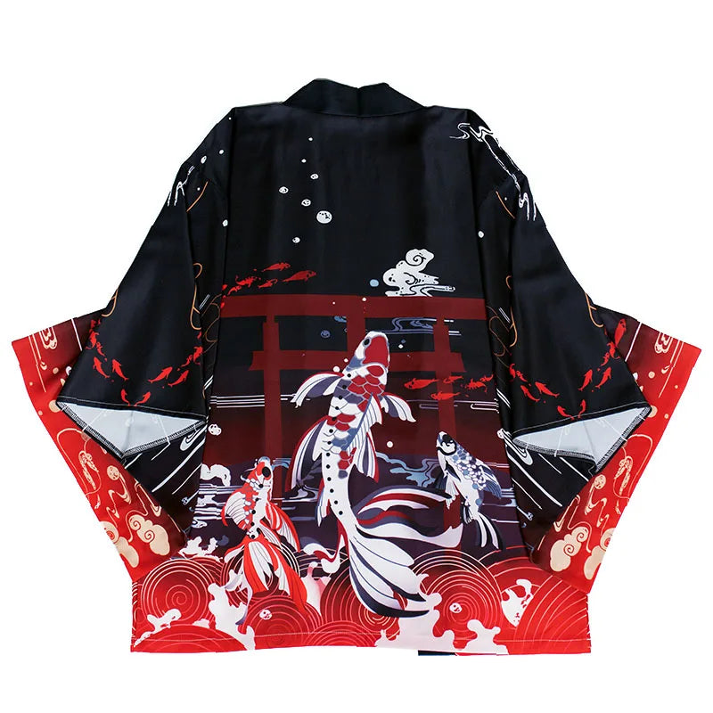 Red Carp Yukata Top